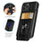 For iPhone 14 Pro 6.1 inch Slide Lens Cover Kickstand PC + TPU Shell Card Holder Shockproof Phone Case - Black - 2