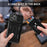 For iPhone 14 Pro 6.1 inch Slide Lens Cover Kickstand PC + TPU Shell Card Holder Shockproof Phone Case - Black - 3