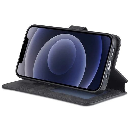 AZNS PU Leather Case for iPhone 14 6.1 inch, Viewing Stand Wallet Magnetic Flip Folio Book Phone Cover - Black - 2