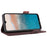 For Nokia C21 Plus Drop Resistant Hardware Design PU Leather Wallet Stand Case Book Style Phone Cover - Coffee - 3