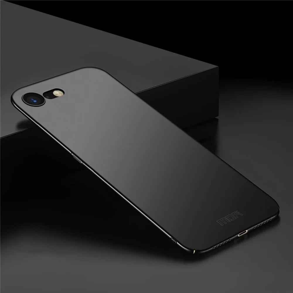MOFI JK PC Series-1 Shield for iPhone 7/8 4.7inch/SE (2020)/(2022) Matte Hard PC Phone Case Camera Protection Anti-fall Phone Cover with Strap - Black - 2