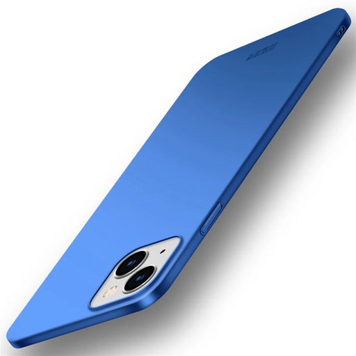 MOFI JK PC Series-1 Shield for iPhone 14 Plus 6.7 inch Matte Phone Case Hard PC Anti-fingerprint Cover with Strap - Blue - 1