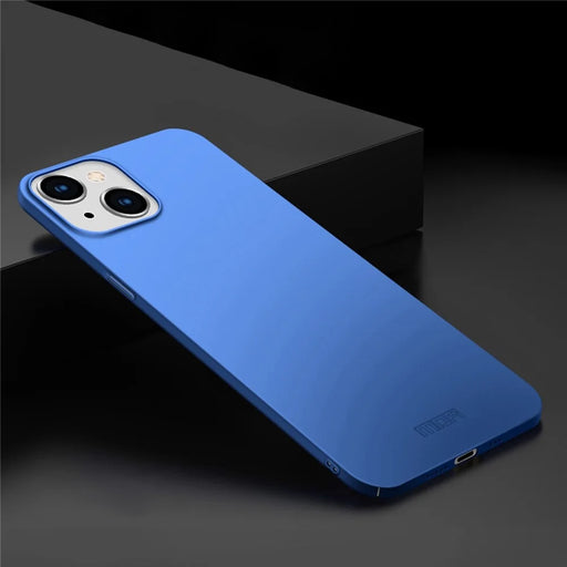 MOFI JK PC Series-1 Shield for iPhone 14 Plus 6.7 inch Matte Phone Case Hard PC Anti-fingerprint Cover with Strap - Blue - 2
