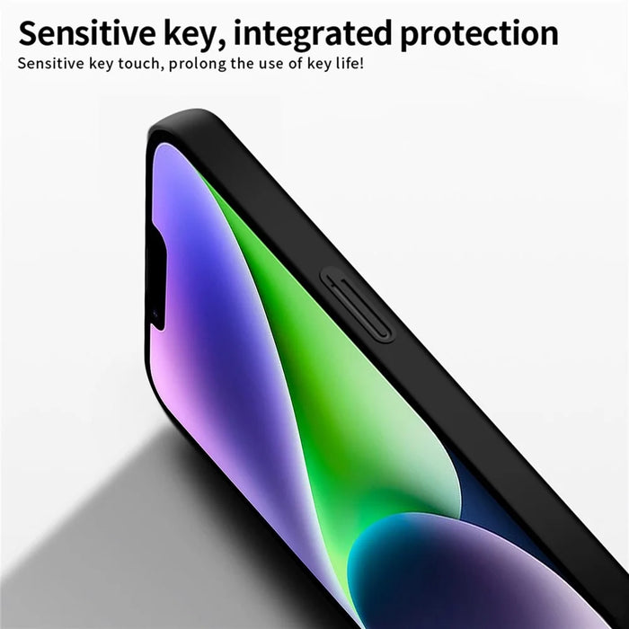 MOFI JK PC Series-1 Shield for iPhone 14 Plus 6.7 inch Matte Phone Case Hard PC Anti-fingerprint Cover with Strap - Blue - 4
