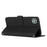For Samsung Galaxy A22 5G/A22s 5G (EU Version) Skin-touch Feeling Heart Shape Imprinted Hands-free Stand Phone Case PU Leather Wallet Shell with Strap - Black - 3