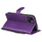 For iPhone 14 Case Solid Color Leather Mobile Cover Wallet Stand with Strap - Purple - 4