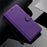 For iPhone 14 Case Solid Color Leather Mobile Cover Wallet Stand with Strap - Purple - 7