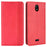 For Nokia C100 4G PU Leather Retro Flip Wallet Case Stand Function Flip Auto Closing Magnetic Cover - Red - 1