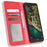 For Nokia C100 4G PU Leather Retro Flip Wallet Case Stand Function Flip Auto Closing Magnetic Cover - Red - 2