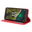 For Nokia C100 4G PU Leather Retro Flip Wallet Case Stand Function Flip Auto Closing Magnetic Cover - Red - 3