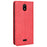 For Nokia C100 4G PU Leather Retro Flip Wallet Case Stand Function Flip Auto Closing Magnetic Cover - Red - 7