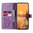 For iPhone 14 Case Solid Color Leather Mobile Cover Wallet Stand with Strap - Purple - 2