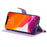 For iPhone 14 Case Solid Color Leather Mobile Cover Wallet Stand with Strap - Purple - 3