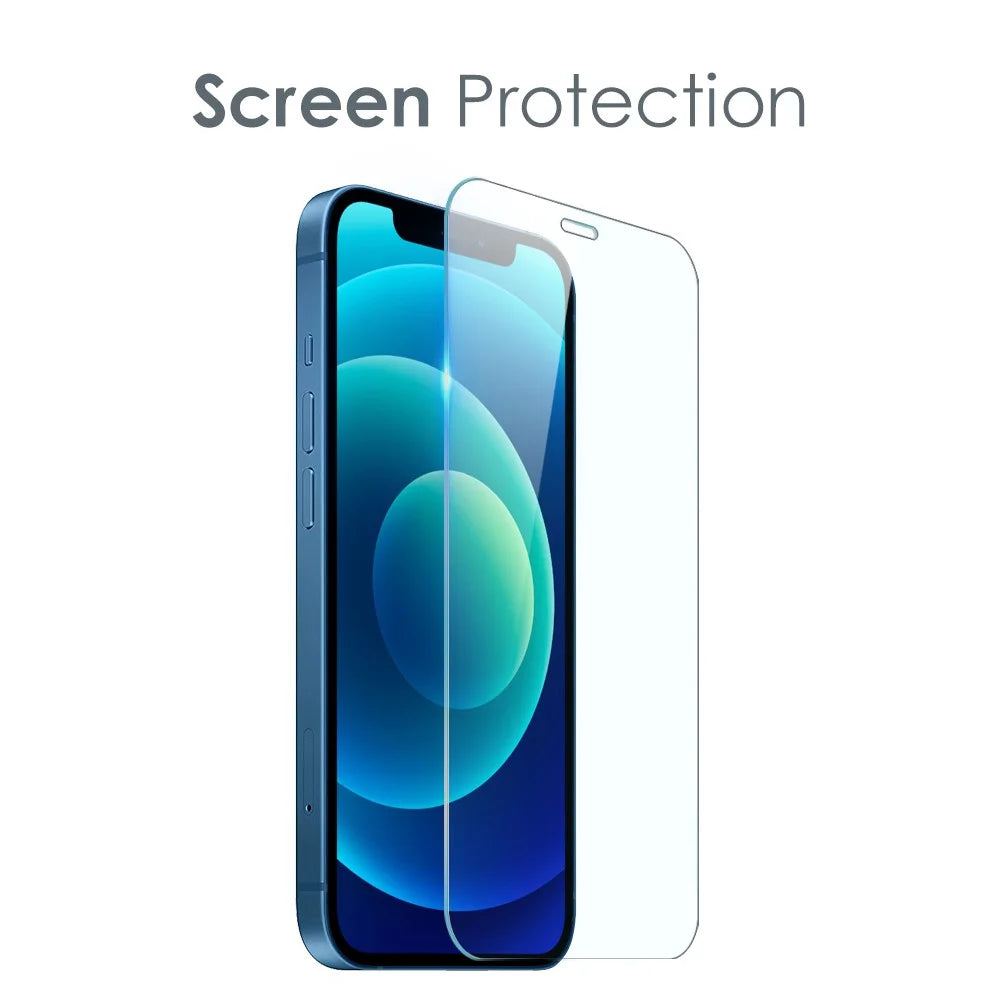 NORTHJO For iPhone 12 6.1 inch Super Clear TPU Phone Case with Tempered Glass Screen Protector and Back Camera Lens Cover - 3