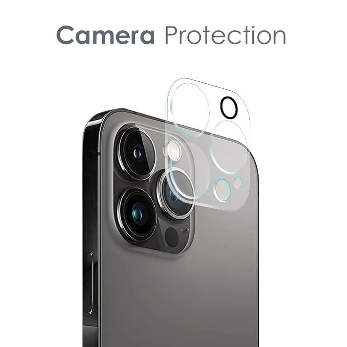 NORTHJO For iPhone 12 Pro 6.1 inch Tempered Glass Screen Protector Back Camera Lens Cover Soft TPU Phone Case - 2