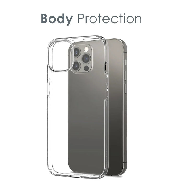 NORTHJO For iPhone 12 Pro 6.1 inch Tempered Glass Screen Protector Back Camera Lens Cover Soft TPU Phone Case - 4