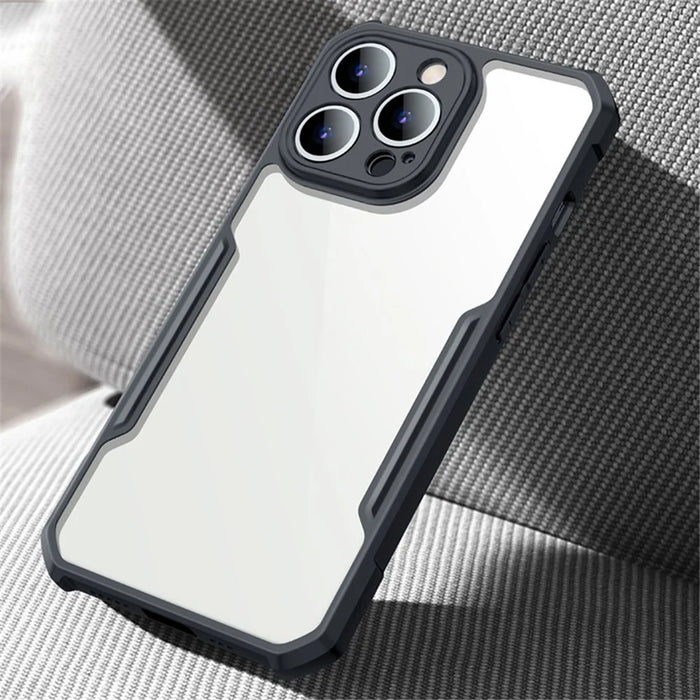 XUNDD For iPhone 13 Pro Max 6.7 inch TPU Bumper Acrylic Back Cover Drop-resistant Airbag Corner Phone Case - Black - 2