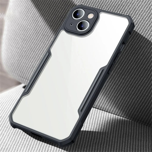 XUNDD for iPhone 13 6.1 inch Scratch-resistant Anti-fall Precise Cutouts Soft Phone Cover Acrylic + TPU Airbag Anti-drop Case - Black - 2