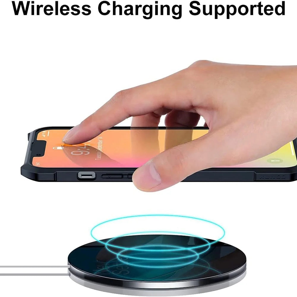 XUNDD for iPhone 13 6.1 inch Scratch-resistant Anti-fall Precise Cutouts Soft Phone Cover Acrylic + TPU Airbag Anti-drop Case - Black - 3