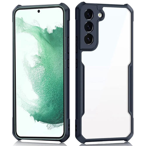 XUNDD for Samsung Galaxy S22+ 5G Lens Protection Corner Anti-fall Phone Case Acrylic Back + TPU Bumper Frame Protective Phone Shell - 1