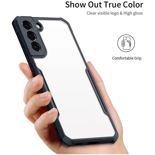 XUNDD for Samsung Galaxy S22 5G Corner Anti-fall Anti-scratch Phone Case Acrylic Back + TPU Bumper Frame Lens Protection Phone Cover - 2