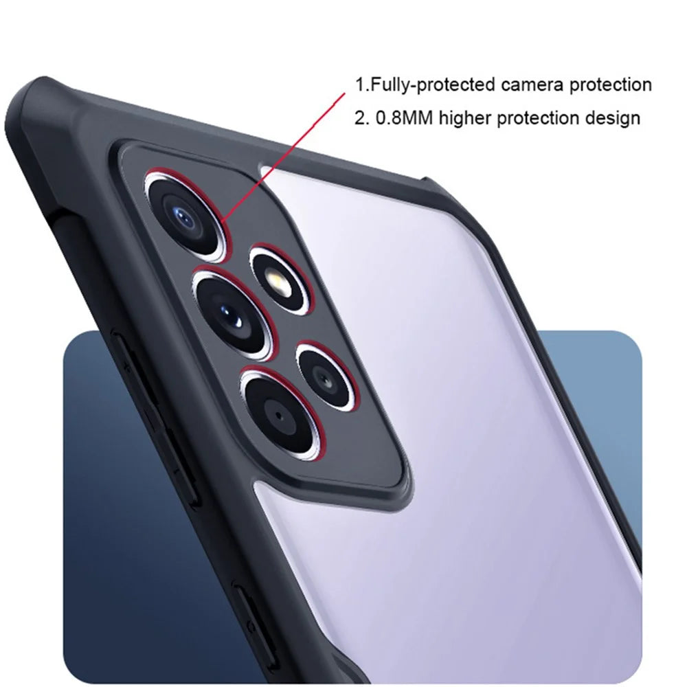 XUNDD for Samsung Galaxy A52 4G/5G/A52s 5G Shock Absorption Phone Cover Acrylic + TPU Protective Cell Phone Case with Airbag Design - 4