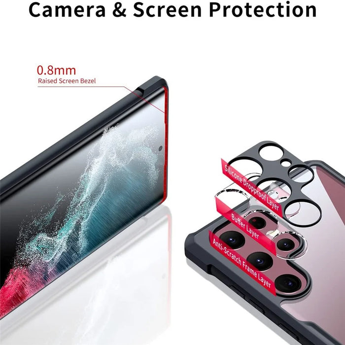 XUNDD for Samsung Galaxy S21 Ultra 5G Airbag Anti-drop Phone Case Acrylic Back + TPU Bumper Frame Precise Cutouts Phone Shell - 2