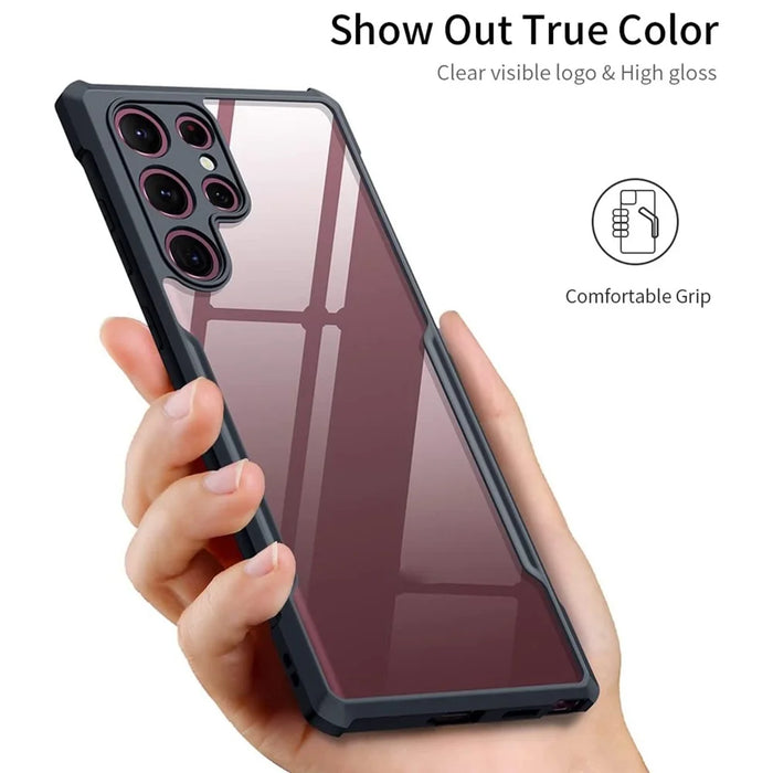 XUNDD for Samsung Galaxy S21 Ultra 5G Airbag Anti-drop Phone Case Acrylic Back + TPU Bumper Frame Precise Cutouts Phone Shell - 4