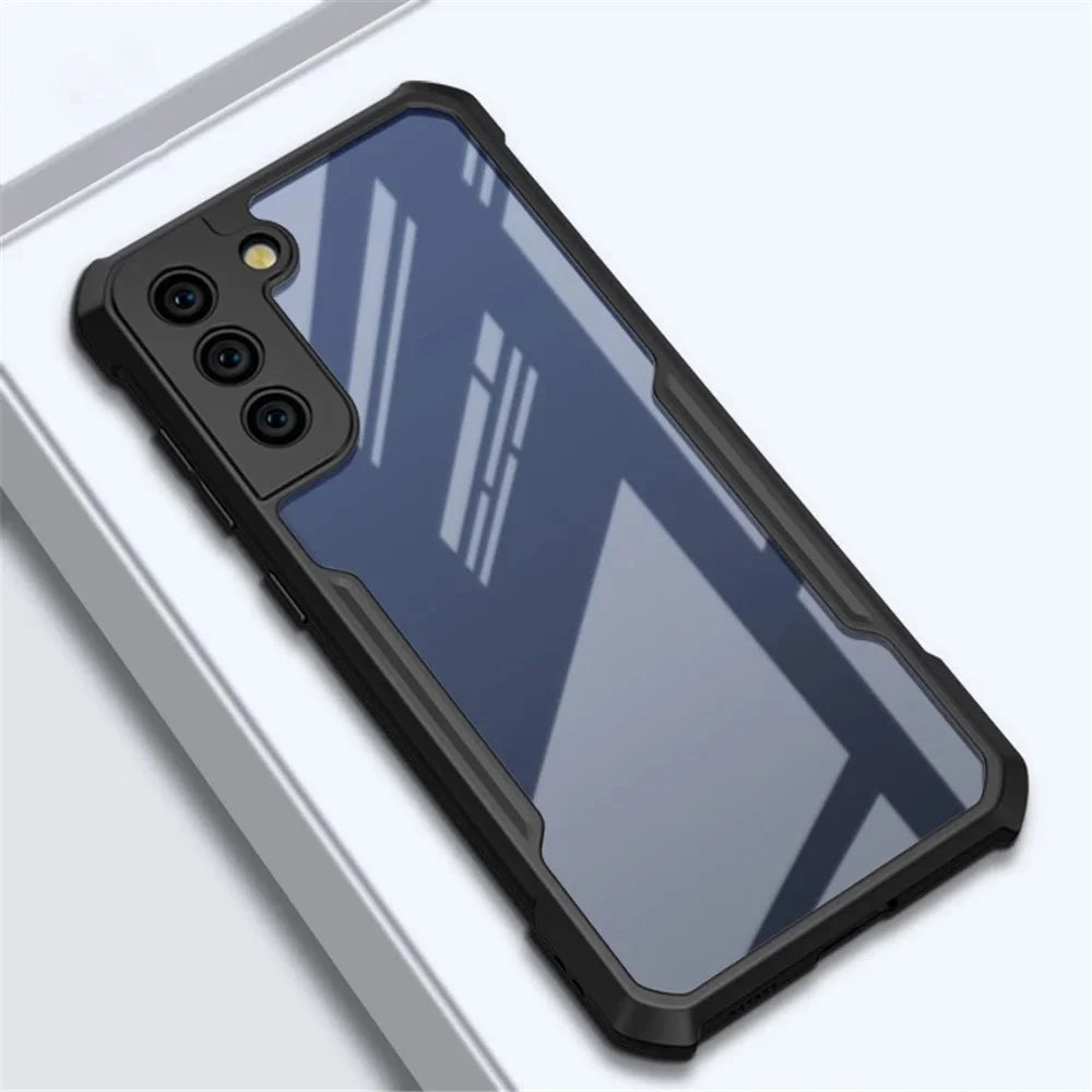 XUNDD for Samsung Galaxy S21 FE 5G Anti-wear Phone Cover Bulit-in Airbag Technology Anti-fall Acrylic + TPU Mobile Phone Case with Camera Len Protection - 2