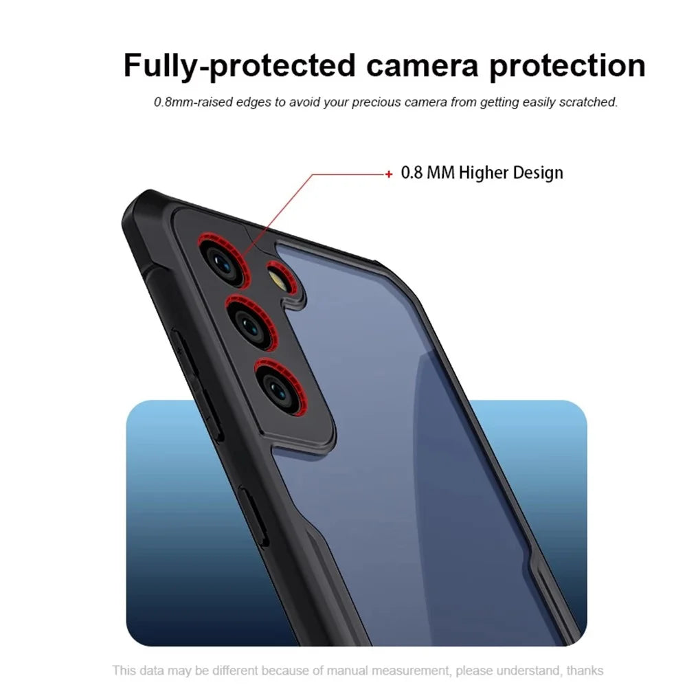 XUNDD for Samsung Galaxy S21 FE 5G Anti-wear Phone Cover Bulit-in Airbag Technology Anti-fall Acrylic + TPU Mobile Phone Case with Camera Len Protection - 3