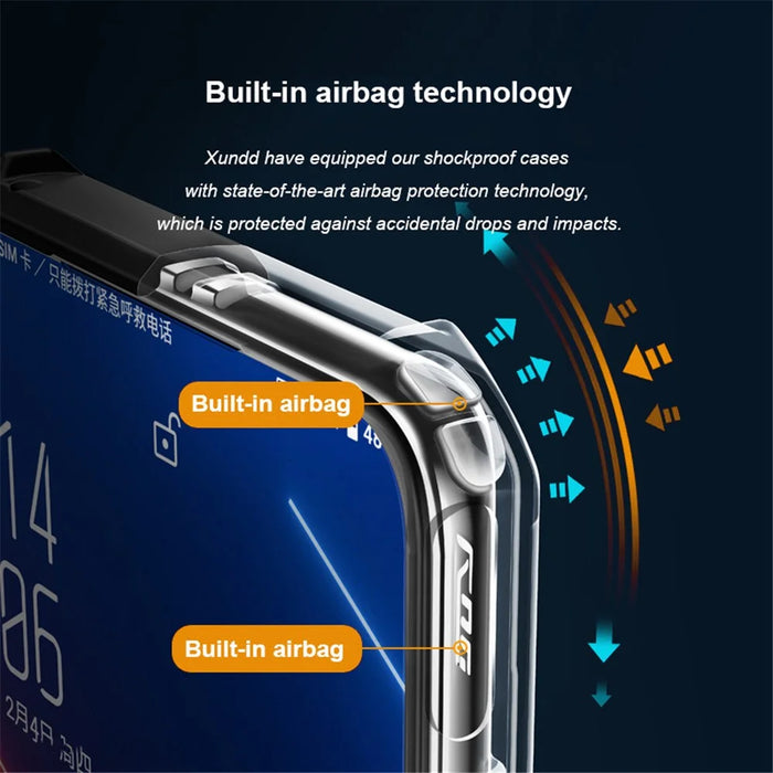 XUNDD for Asus ROG Phone 5/5s Anti-drop Phone Case Reinforced Four Corner Back Cover Acrylic + TPU Protective Shell - Black - 7