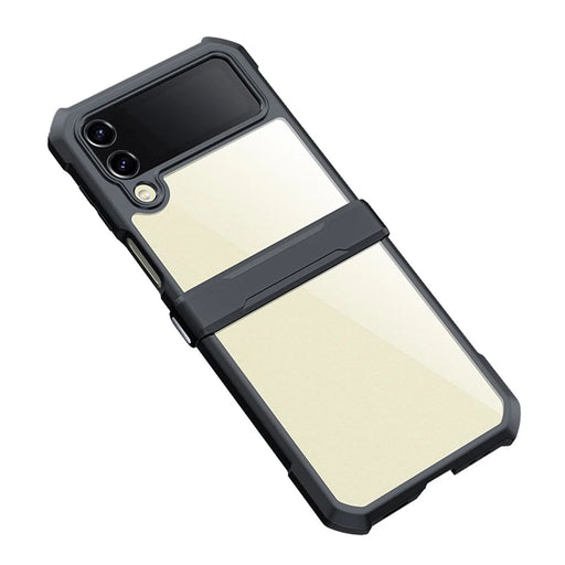 XUNDD For Samsung Galaxy Z Flip3 5G Phone Case Acrylic + TPU Reinforced Corner Shockproof Cover with Protective Bar - 1