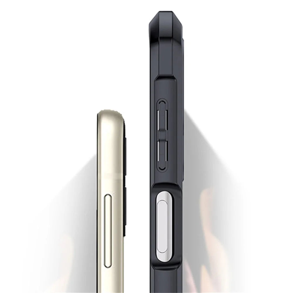 XUNDD For Samsung Galaxy Z Flip3 5G Phone Case Acrylic + TPU Reinforced Corner Shockproof Cover with Protective Bar - 3