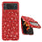 For Samsung Galaxy Z Flip4 5G Glitter Sparkling Case Electroplating TPU Frame Hard PC Back Anti-Slip Protective Cover - Red - 3