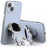 For iPhone 13 6.1 inch Electroplating Frame TPU Anti-drop Phone Case Astronaut Kickstand Protective Cover - Blue - 1