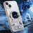 For iPhone 13 6.1 inch Electroplating Frame TPU Anti-drop Phone Case Astronaut Kickstand Protective Cover - Blue - 4