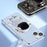 For iPhone 13 6.1 inch Electroplating Frame TPU Anti-drop Phone Case Astronaut Kickstand Protective Cover - Blue - 7