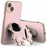 Astronaut Kickstand Phone Case for iPhone 13 mini 5.4 inch, Anti-scratch Electroplating TPU Back Cover - Pink - 1