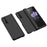 Drop-proof Phone Skin-touch Case for Samsung Galaxy Z Fold4 5G, Folding Hinge Protection Large Cutout Hard PC Back Cover - Black - 1