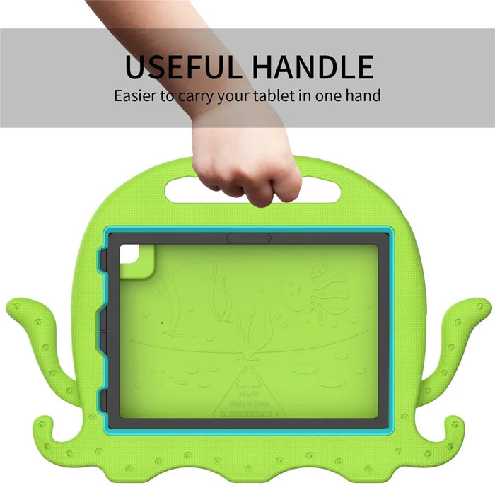 For iPad Pro 11 (2025) / 11 (2024) / Pro (2018) / (2020) / (2021) / (2022) EVA Octopus Tablet Case with Shoulder Strap - Green - 3