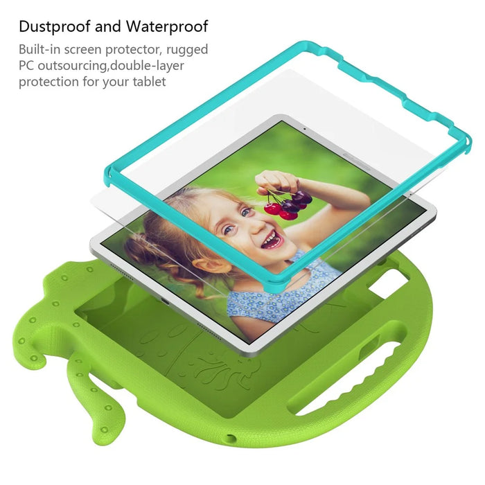For iPad Pro 11 (2025) / 11 (2024) / Pro (2018) / (2020) / (2021) / (2022) EVA Octopus Tablet Case with Shoulder Strap - Green - 7