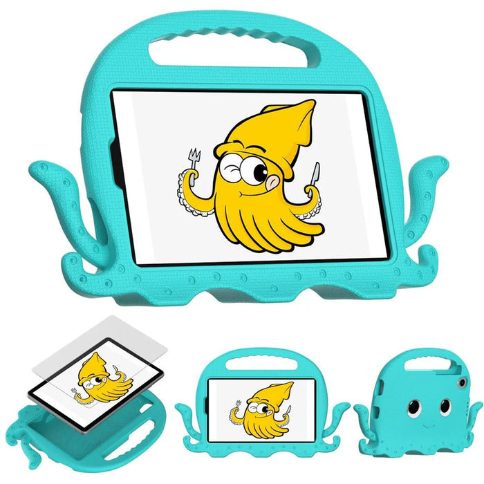 EVA Tablet Case for Lenovo Tab M8 / Tab M8 (4th Gen) 2024 TB-301XU / M8 (4th Gen) 2023 TB-300FU Octopus Case with Shoulder Strap - Baby Blue - 1