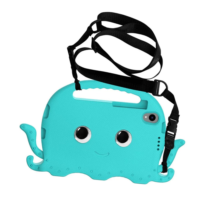 EVA Tablet Case for Lenovo Tab M8 / Tab M8 (4th Gen) 2024 TB-301XU / M8 (4th Gen) 2023 TB-300FU Octopus Case with Shoulder Strap - Baby Blue - 2