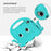 EVA Tablet Case for Lenovo Tab M8 / Tab M8 (4th Gen) 2024 TB-301XU / M8 (4th Gen) 2023 TB-300FU Octopus Case with Shoulder Strap - Baby Blue - 4