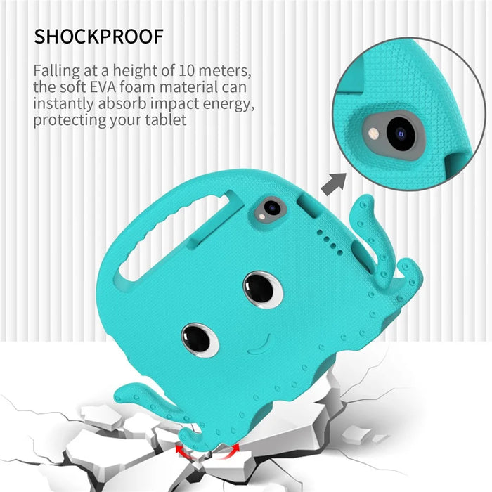EVA Tablet Case for Lenovo Tab M8 / Tab M8 (4th Gen) 2024 TB-301XU / M8 (4th Gen) 2023 TB-300FU Octopus Case with Shoulder Strap - Baby Blue - 4