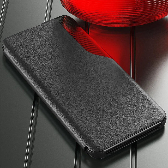 For iPhone 14 Phone Case Folio Flip PU Leather Stand Cover - Black - 5