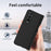For Samsung Galaxy Z Fold4 5G Hard PC Hinge Design Phone Case Drop-proof Cover with Tempered Glass Screen Protector + Stylus Pen - Black - 3