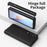 For Samsung Galaxy Z Fold4 5G Hard PC Hinge Design Phone Case Drop-proof Cover with Tempered Glass Screen Protector + Stylus Pen - Black - 5