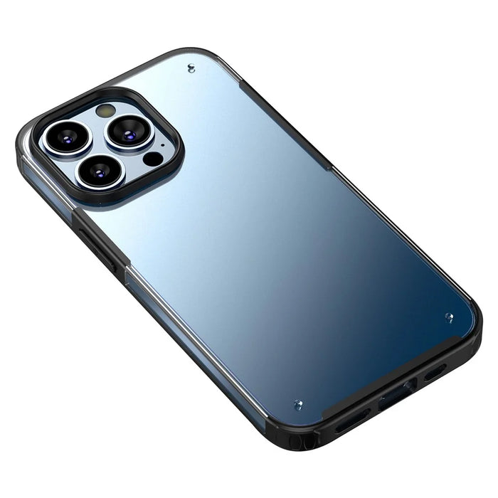 For iPhone 14 Pro 6.1 inch Armor Series Anti-scratch Hard PC + Soft TPU Protective Mobile Phone Shell Case - Black - 1
