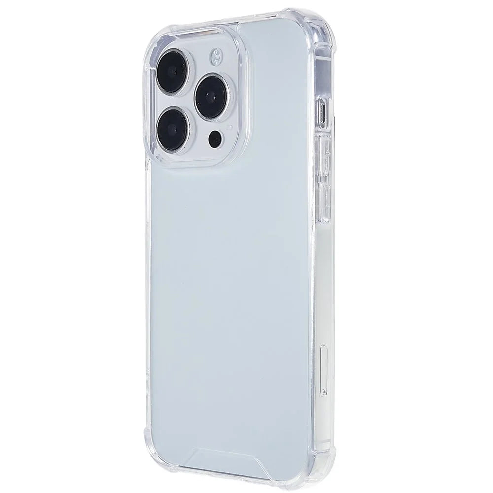 For iPhone 14 Pro Max 6.7 inch Anti-scratch Acrylic Phone Case Clear Soft TPU Dual Protection Phone Shell - 3